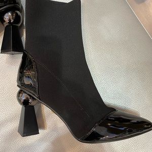 1 day sale! Gorgeous mesh boots w/ asymmetrical heel